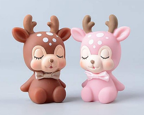 Sugarcraft Moulds Polymer Clay Cake Border Mould Soap Molds Resin Candy Chocolate Cake Decorating 2D Little Deer Mold
