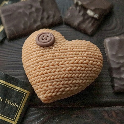 Sugarcraft Moulds Polymer Clay Cake Border Mould Soap Molds Resin Candy Chocolate Cake Decorating 3D knitted heart silicone mold