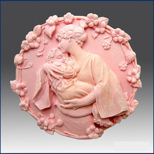 cupcake topper mold Mother Hugs Child to her Heart