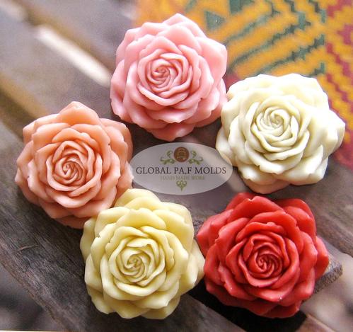 Sugarcraft Moulds Polymer Clay Cake Border Mold Soap Molds Resin Candy Chocolate Cake Decorating Tools 4peice rose mould 019