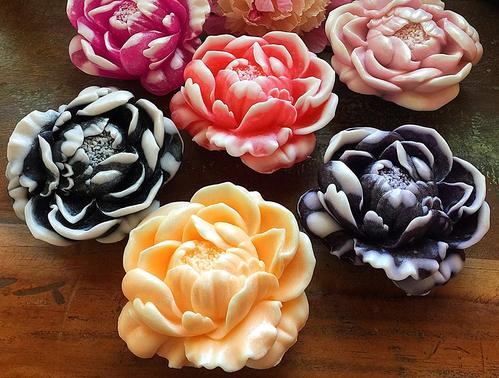 Sugarcraft Moulds Polymer Clay Cake Border Mold Soap Molds Resin Candy Chocolate Cake Decorating Tools mould 1 piece PEONY FLOWER mould